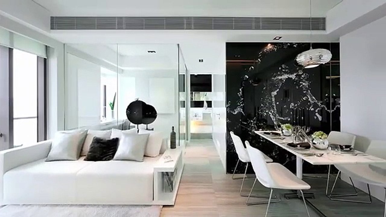 Black and white interior - black and white room