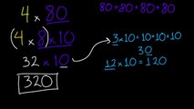 Multiplicar números de 1 dígito por múltiplos de 10, 100 y 1000 | Khan Academy en Español