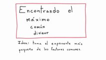 Máximo común divisor (MCD) | Álgebra I | Khan Academy en Español