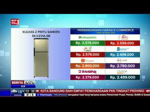 Perbandingan Harga e-Commerce Kulkas 2 PINTU SANKEN SK-V213A-SB