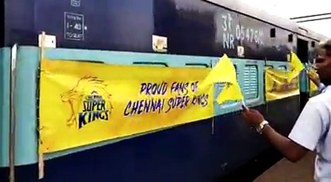சூப்பர் கிங்ஸ் அணி ரசிகர்கள் 1000 பேர் சிறப்பு ரயிலில் புனே பயணம்-வீடியோ