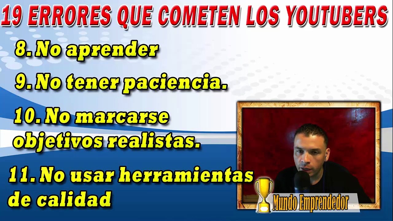 No podrás crecer en Youtube si haces esto
