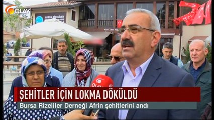 Şehitler için lokma döküldü