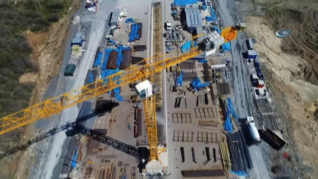 Kuzey Marmara Otoyolu inşaatının son durumu havadan görüntülendi