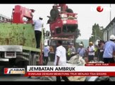 Evakuasi Truk di Jembatan Roboh dengan Potong 3 Bagian
