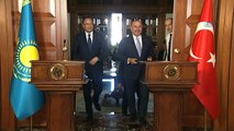Dışişleri Bakanı Mevlüt Çavuşoğlu, Kırgızistanlı mevkidaşı ile ortak basın toplantısı düzenledi