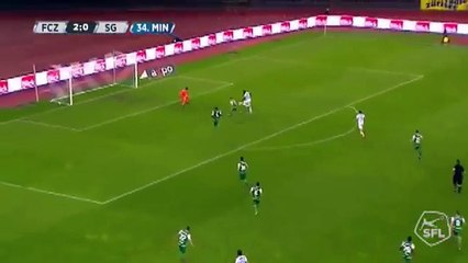 Zurich 3:0 Sankt Gallen (Switzerland. Super League. 18 April 2018)