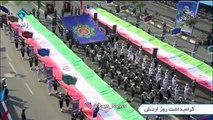 فریادهای یک جانباز ارتش هنگام رژه و عبور از جلوی جایگاه و واکنش روحانی