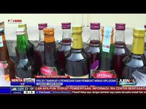 Polisi Bekuk 4 Pengedar Miras Oplosan di Cianjur