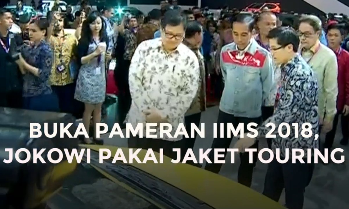 Buka pameran IIMS 2018, Jokowi Pakai Jakaet Touring