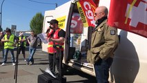 Nicolas Eline, délégué syndical CGT à Toyota lors de la manifestation du jeudi 19 avril 2018.