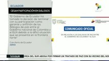 Ecuador renuncia a ser garante de diálogos entre Colombia y ELN