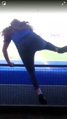 Pitch invader probably regrets HER decision.