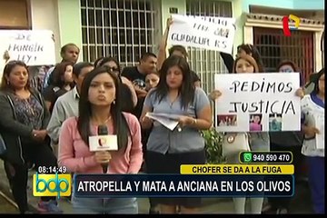 Download Video: Familiares de anciana que murió atropellada en Los Olivos exigen justicia