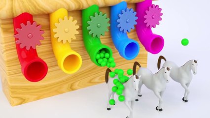 Lernen Sie Farben mit Fußballbällen Überraschung Eier für Kinder Farben Ballons Bäll