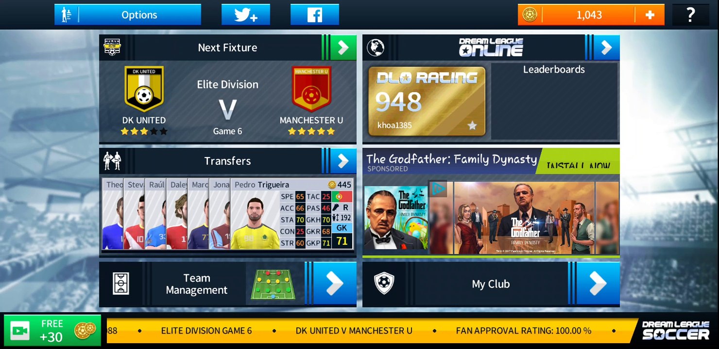 Dream League 2018 IOS Android - Season 1 - Game 9