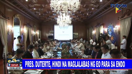 Pres. #Duterte, hindi na maglalabas ng EO para sa endo