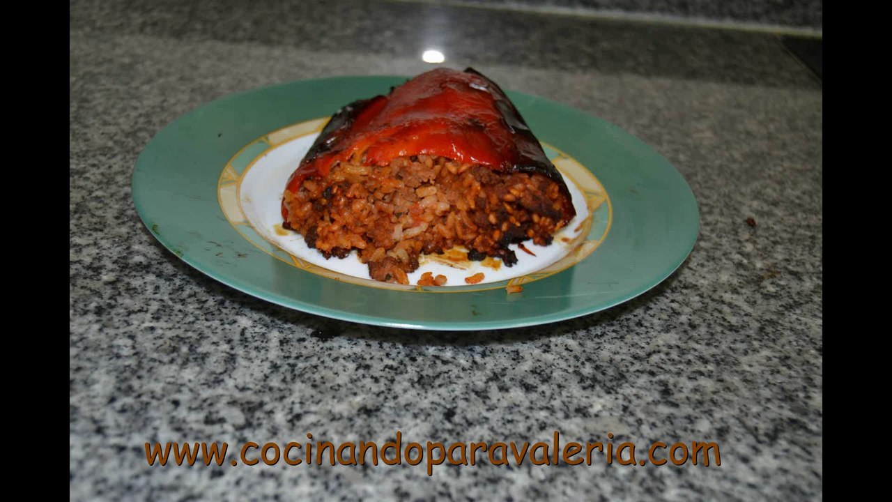 Receta de pimientos rellenos de carne y arroz paso a paso # Cocina rápida y fácil