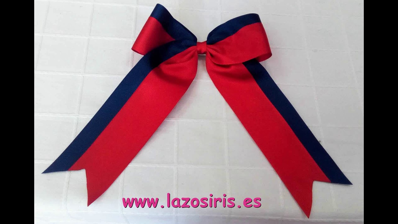 Como hacer un lazo basico de doble color paso a paso