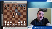 Topalov vs Nakamura, London Chess Classic (4). Partida del día