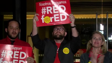 VIDEO: Leaders chant "Red for Ed" after announcing walkout plans
