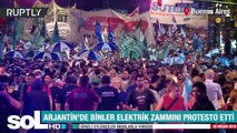 ARJANTİN'DE BİNLER ELEKTRİK ZAMMINI PROTESTO ETTİ