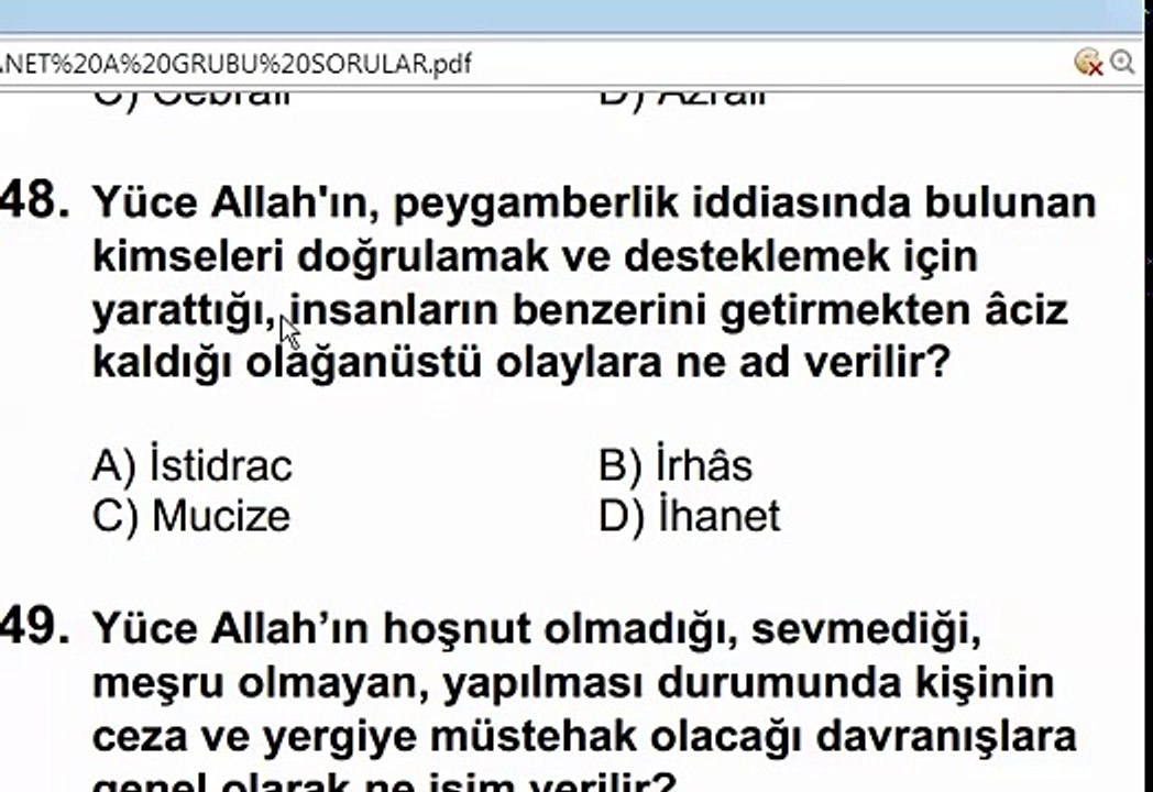 Dhbt 2009 cıkmış sorular