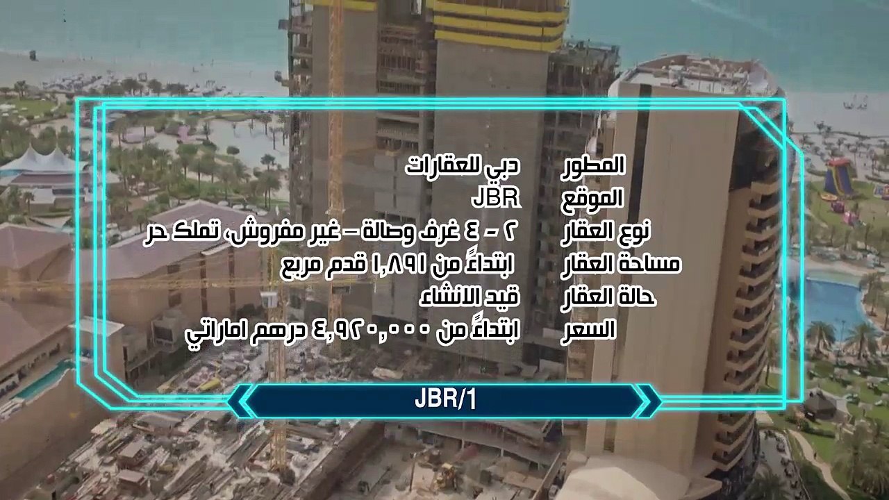 مساحات وأسعار الشقق في مشروع (وان جي بي آر)