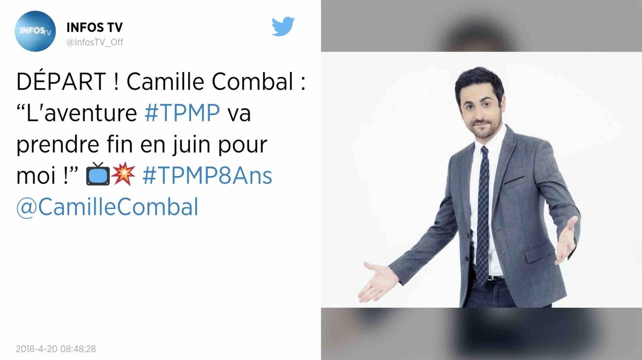 Camille Combal quitte Touche pas à mon poste en Juin