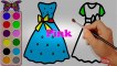 Draw and color videos for kids  How to Draw Dress for Girls - Pretty Dress for Girls and Kids| Colo | Educational child channel