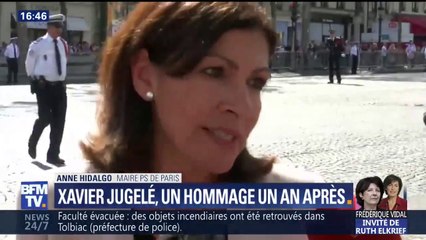 Xavier Jugelé: "C'est un moment de rassemblement et de concorde autour de la mémoire d'un homme qui a donné sa vie pour nous protéger", dit Anne Hidalgo