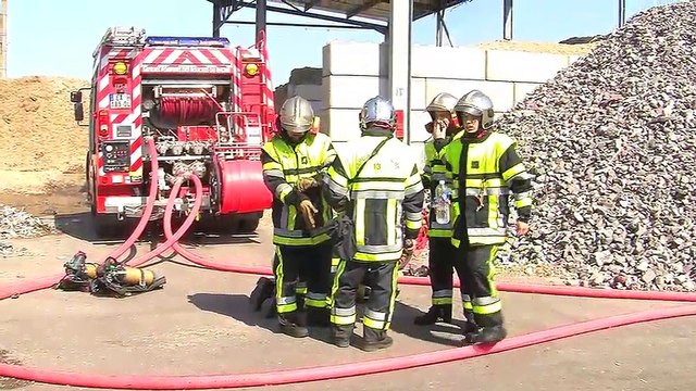 L'intervention des sapeurs-pompiers filmée par Frédéric Munos.