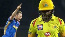 IPL 2018, CSK vs RR : Ben laughlin sends Ambati Raydu very early | वनइंडिया हिंदी