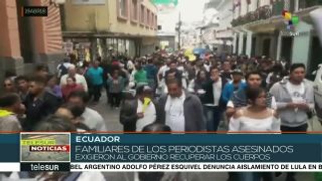 Ecuador: piden priorizar rescate de cuerpos de periodistas asesinados