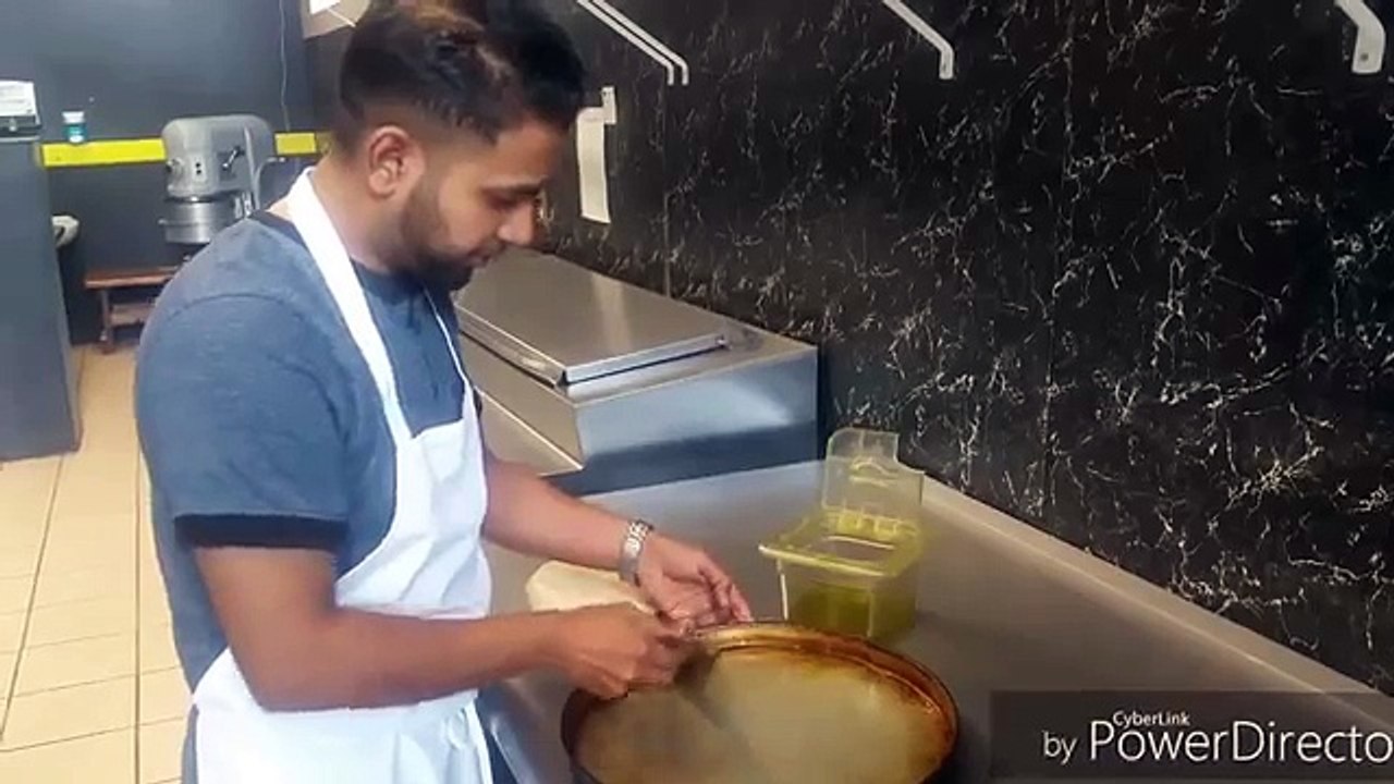 Making a stuffed crust pizza