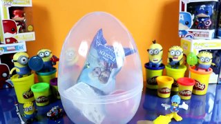 Giant play doh surprise eggs frozen cars 2 spongebob kinder surprise toys
