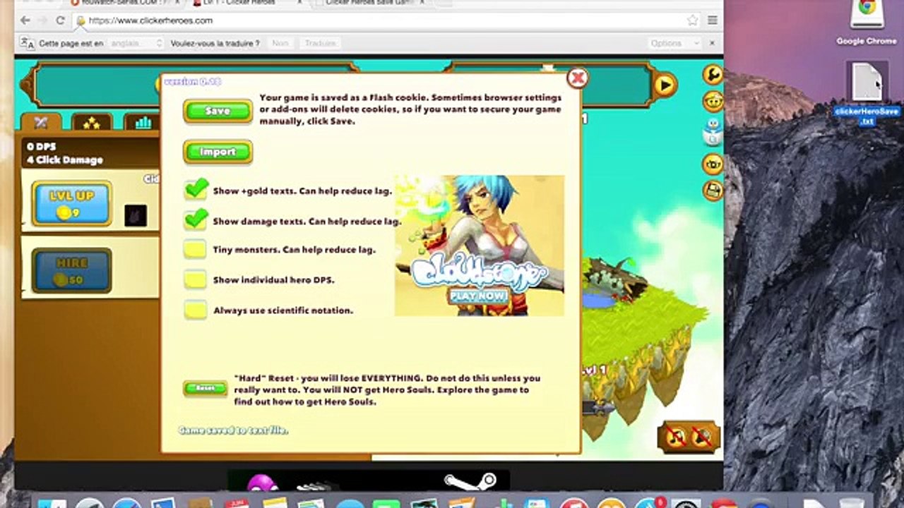 Hack Clicker Heroes hero souls et Gold , sans cheat engine( 06/new)