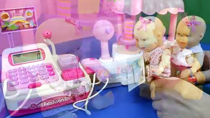 Tia Fla e Produção Brincando Caixa Registradora Sorveteria Dora Mini Miudinha Tia Fla Kids