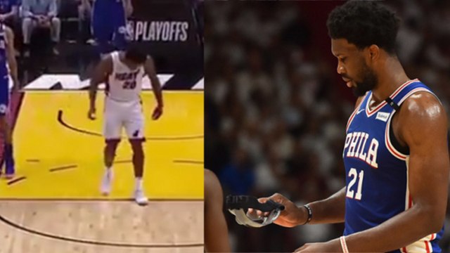 Justise Winslow BREAKS Joel Embiid’s Face Mask! Where Was The Technical?! | 2018 NBA Playoffs