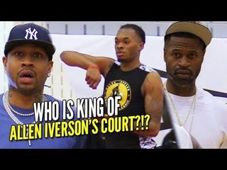 Allen Iverson Holds 1 on 1 KING OF THE COURT with Jelly Fam JQ, Kevin Porter, Aaron Wiggins & More!!