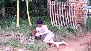 Funny Dog With Girl | Lovely smart girl Playing Baby Cute Dogs #1
