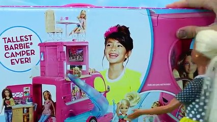 Barbie Pop Up 3 Story Camper Van With Disney Princess Dolls