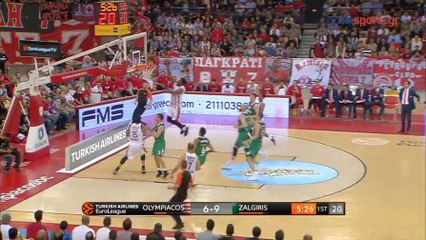 Ριμπάουντ και coast to coast κάρφωμα του Τζαμέλ Μακλίν που βάζει φωτιά στο ΣΕΦ - Ολυμπιακός vs Ζαλγκίρις 20.04.2018