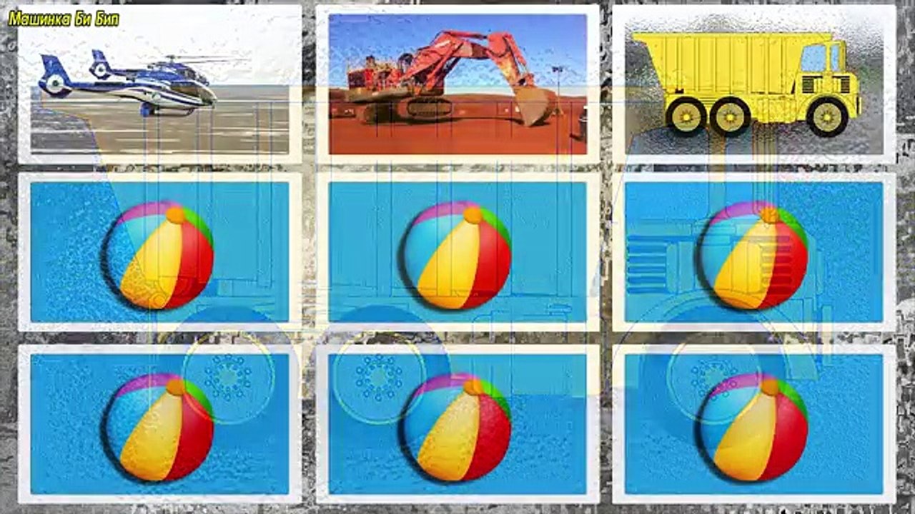 Транспорт и спецтехника, развивающий мультфильм, изучаем транспорт и звуки
