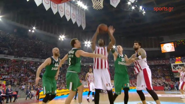 Μία ακόμη επική μάχη και κάρφωμα από τον Τζαμέλ Μακλίν - Ολυμπιακός vs Ζαλγκίρις 20.04.2018