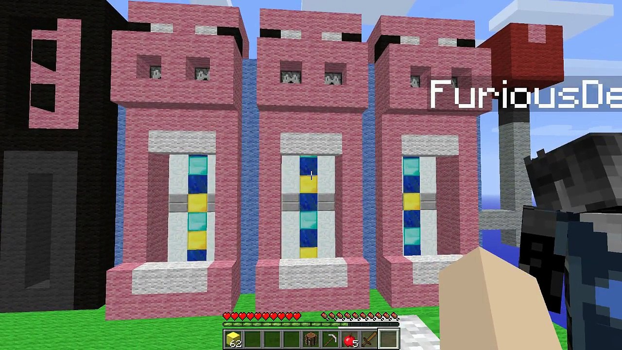 105.Minecraft- RAINBOW LUCKY BLOCK MOD PIG SLOT MACHINE - Modded Mini-Game