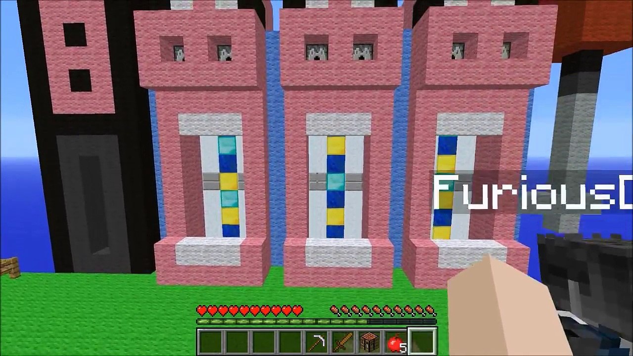 161.Minecraft- Lucky Block Mod Pig Slot Machine Mini-Game - Modded Mini-Game [2]