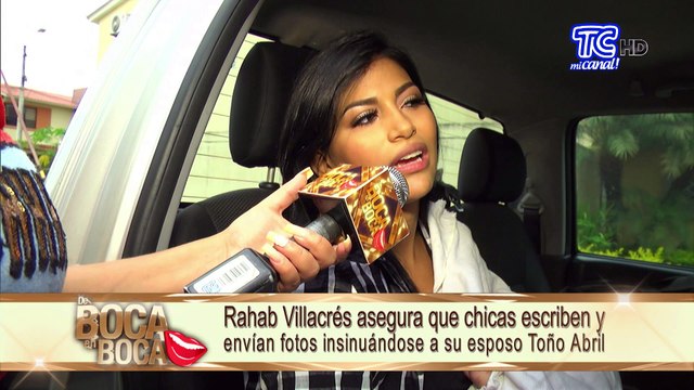 Rahab Villacrés asegura que hay chicas que le escriben a su esposo Toño Abril