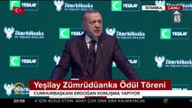 Cumhurbaşkanı Erdoğan Yeşilay Zümrüdüanka Ödül Töreni'nde konuştu
