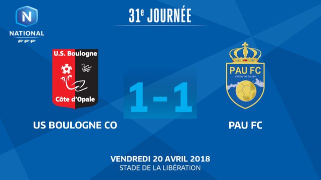 J31 - US Boulogne - Pau FC (1-1), le résumé